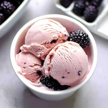White Chocolate Blackberry Ice Cream