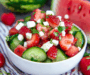 Cucumber Watermelon Strawberry Salad