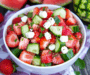 Cucumber Watermelon Strawberry Salad
