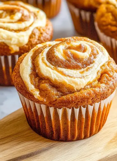 Best Swirled Pumpkin Cream Cheese Muffins