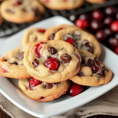 Cherry Chocolate Chip Cookies with Mocha Chips
