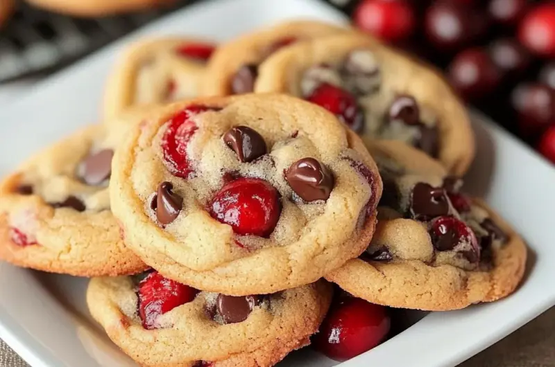 Cherry Chocolate Chip Cookies with Mocha Chips