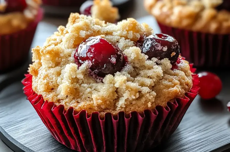 Cherry Cobbler Muffins