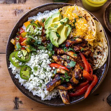 Chicken Fajita Tortilla Bowls