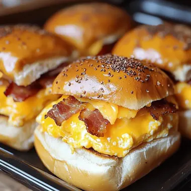 Crack Breakfast Sliders (Turkey Bacon Egg & Cheese)