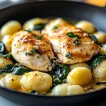 Creamy Garlic Chicken Gnocchi Skillet