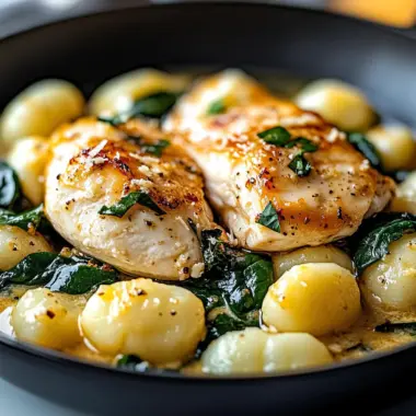 Creamy Garlic Chicken Gnocchi Skillet