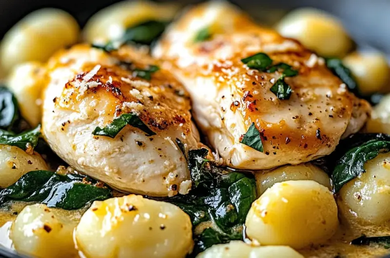 Creamy Garlic Chicken Gnocchi Skillet