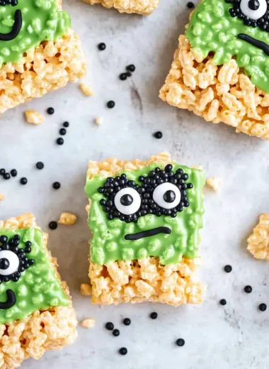 Frankenstein Halloween Rice Krispie Treats