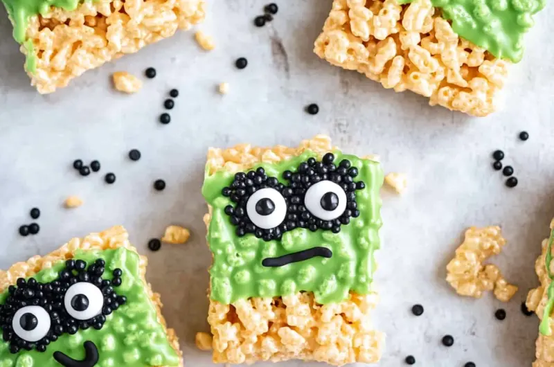 Frankenstein Halloween Rice Krispie Treats