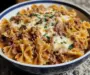 Garlic Parmesan Bowtie Pasta with Creamy Beef