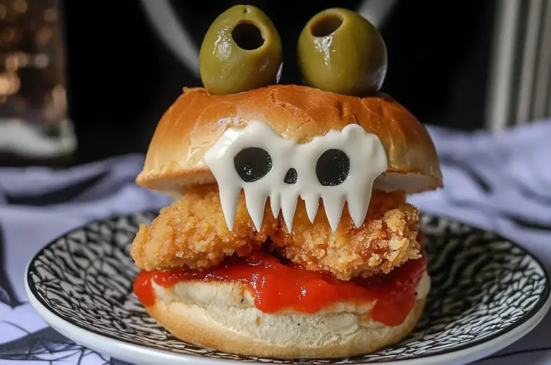Halloween Chicken Parm Sliders