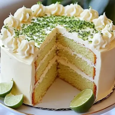 Key Lime Cake with Key Lime Cream Cheese Frosting