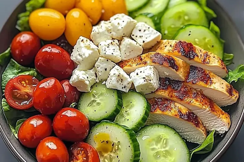 Mediterranean Chicken Salad Bowl