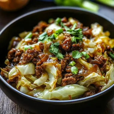 Mongolian Beef and Cabbage Bowl
