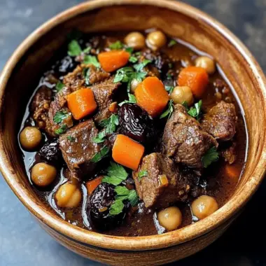 Moroccan Lamb Tagine with Prunes, Chickpeas & Warm Spices