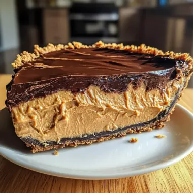 No-Bake Chocolate Peanut Butter Pie: 4 Hour Delight