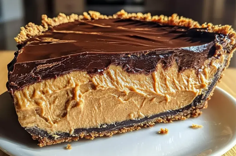 No-Bake Chocolate Peanut Butter Pie: 4 Hour Delight