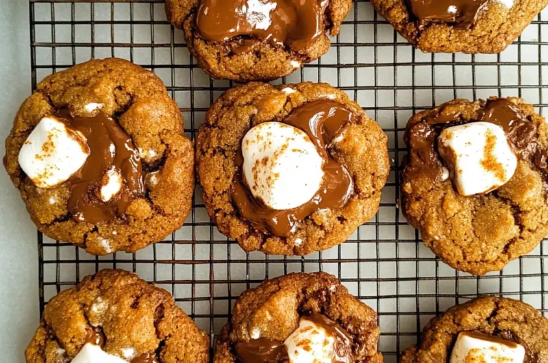 Pumpkin S'mores Cookies