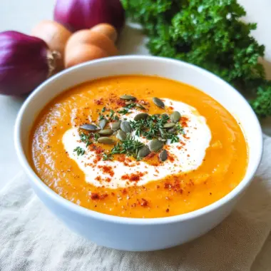 Roasted Butternut Squash and Red Pepper Soup