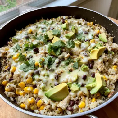 Salsa Verde Chicken & Rice Skillet