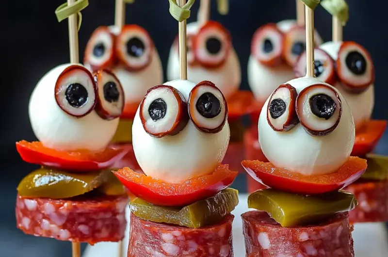 Skewered Salami Eyeballs