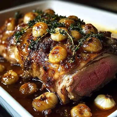 Slow-Roasted Lamb Shoulder with Honey-Garlic Mustard Glaze