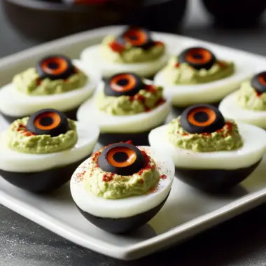 Spooky Deviled Eyeballs