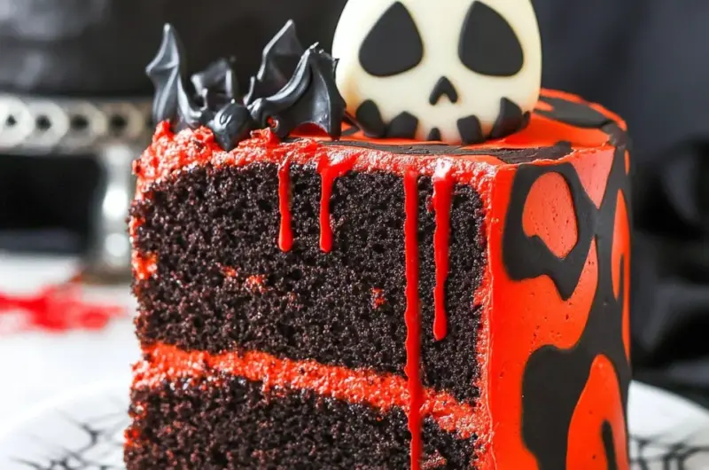 Spooky Halloween Marble Cake
