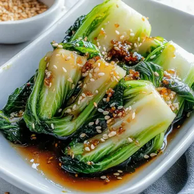Baby Bok Choy with Soy Sauce and Garlic