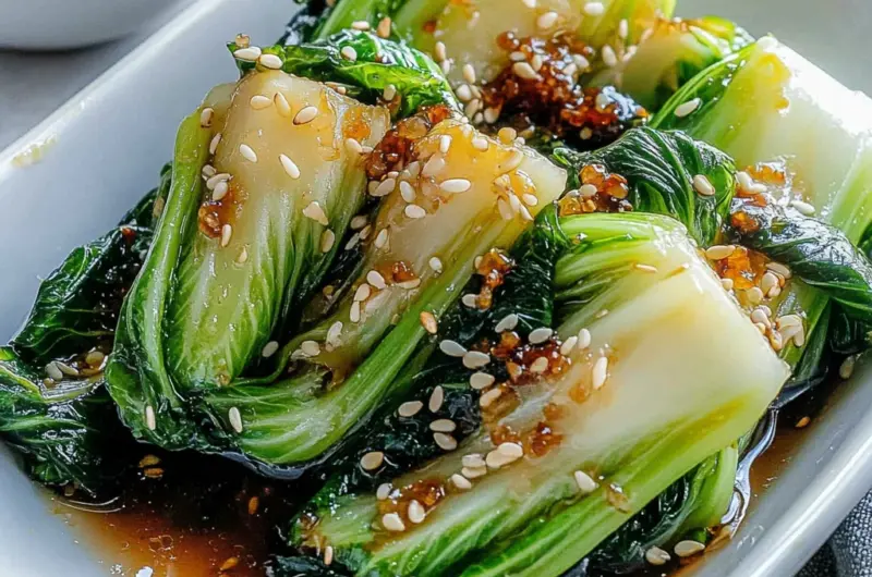 Baby Bok Choy with Soy Sauce and Garlic