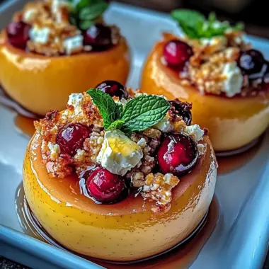 Baked Apples with Feta, Honey, and Cranberries: A Sweet and Savory Delight
