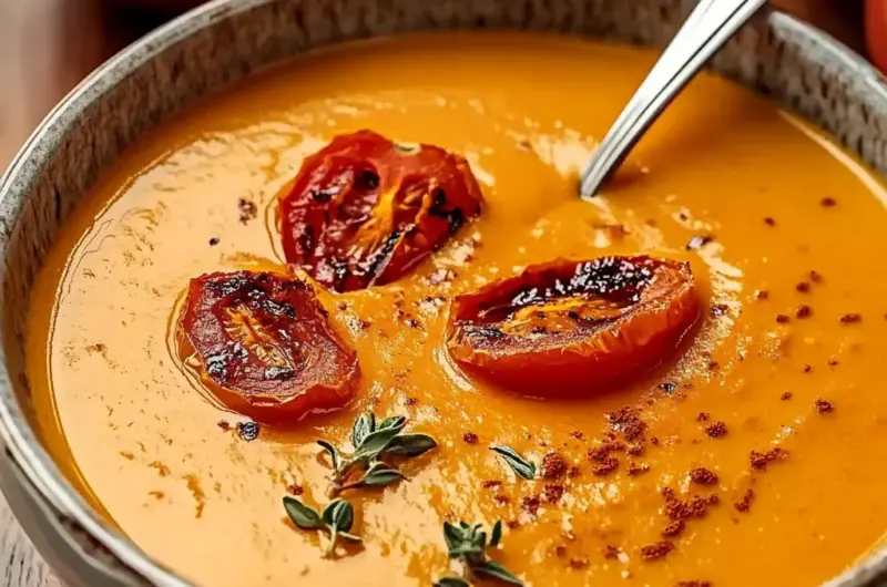 Best Creamy Roasted Garlic Tomato Soup - Alrightwithme
