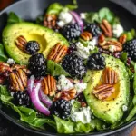 Blackberry & Avocado Salad with Honey Lemon Vinaigrette