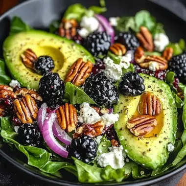 Blackberry & Avocado Salad with Honey Lemon Vinaigrette