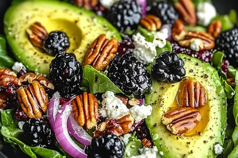 Blackberry & Avocado Salad with Honey Lemon Vinaigrette