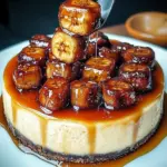 Caramelized Banana Cheesecake with Rum Glaze