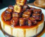Caramelized Banana Cheesecake with vanilla extract (alcohol-free) Glaze