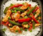 Chicken and Bell Pepper Stir-Fry with Rice