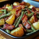 Country Ranch Green Beans 'and Potatoes with Turkey Turkey Bacon