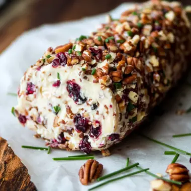 Cranberry Pecan Cheese Log