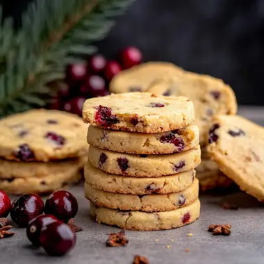 Cranberry Shortbread Cookies