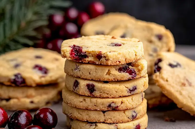 Cranberry Shortbread Cookies