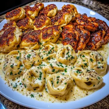 Creamy Cajun Chicken Tortellini in Garlic Mozzarella Sauce