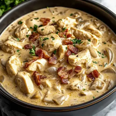 Creamy Chicken Bacon Stroganoff