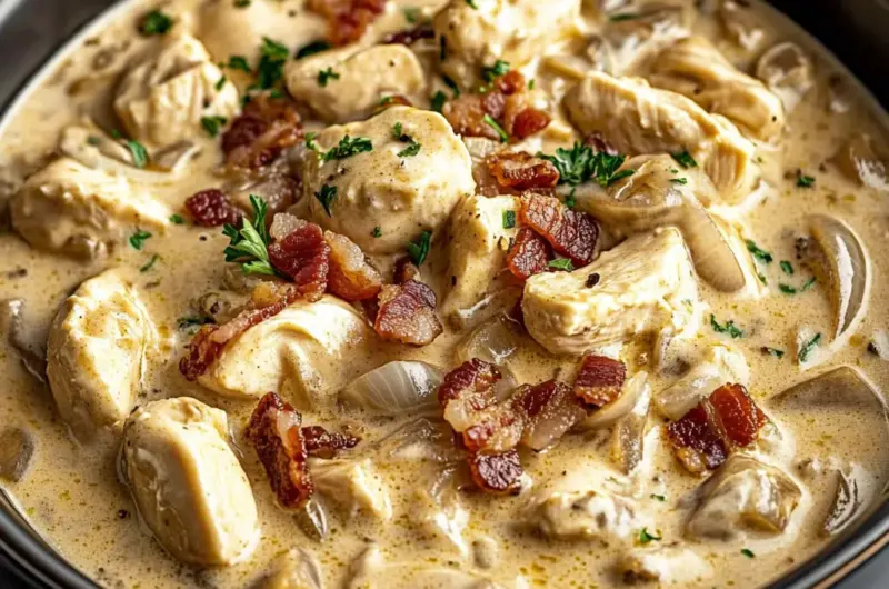 Creamy Chicken Bacon Stroganoff