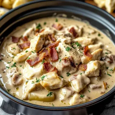 Creamy Chicken & Bacon Stroganoff