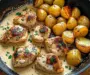 Creamy Garlic Chicken with Golden Baby Potatoes