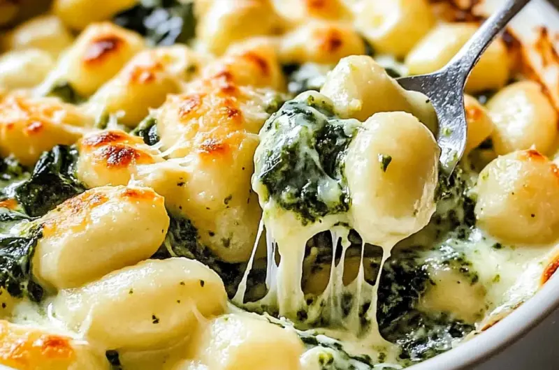 Creamy Pesto Gnocchi with Spinach and Artichokes