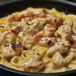 Creamy Skillet Chicken Carbonara with Bacon